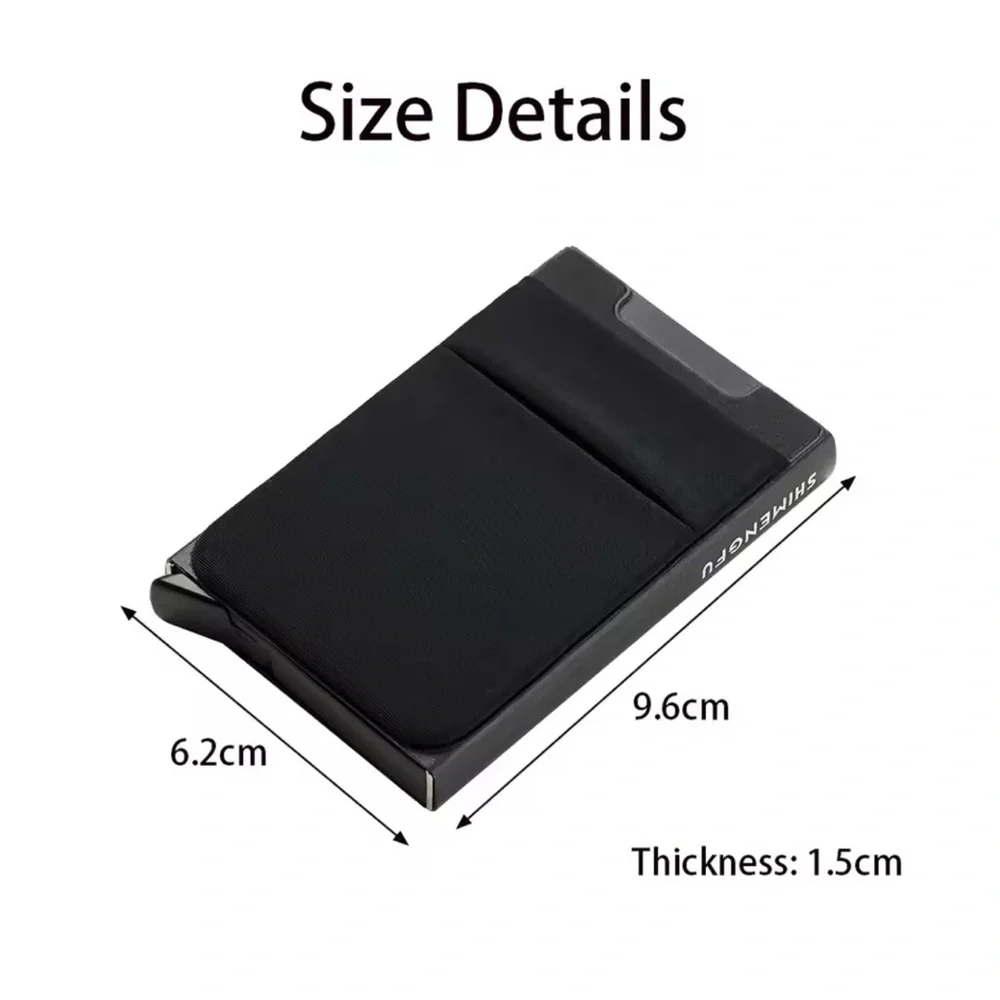 Pop-Up Card Holder RFID Protection Slim Aluminum Men Wallet